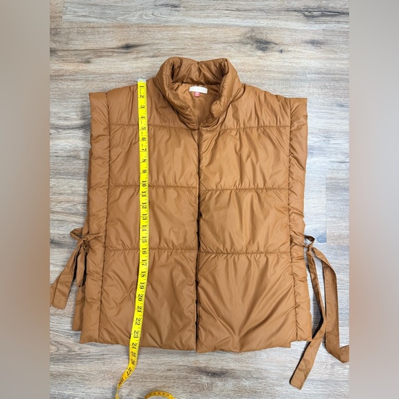 Anthropologie Pilcro Packable Nylon Brown Puffer Vest Side Ties OS. - Picture 8 of 10